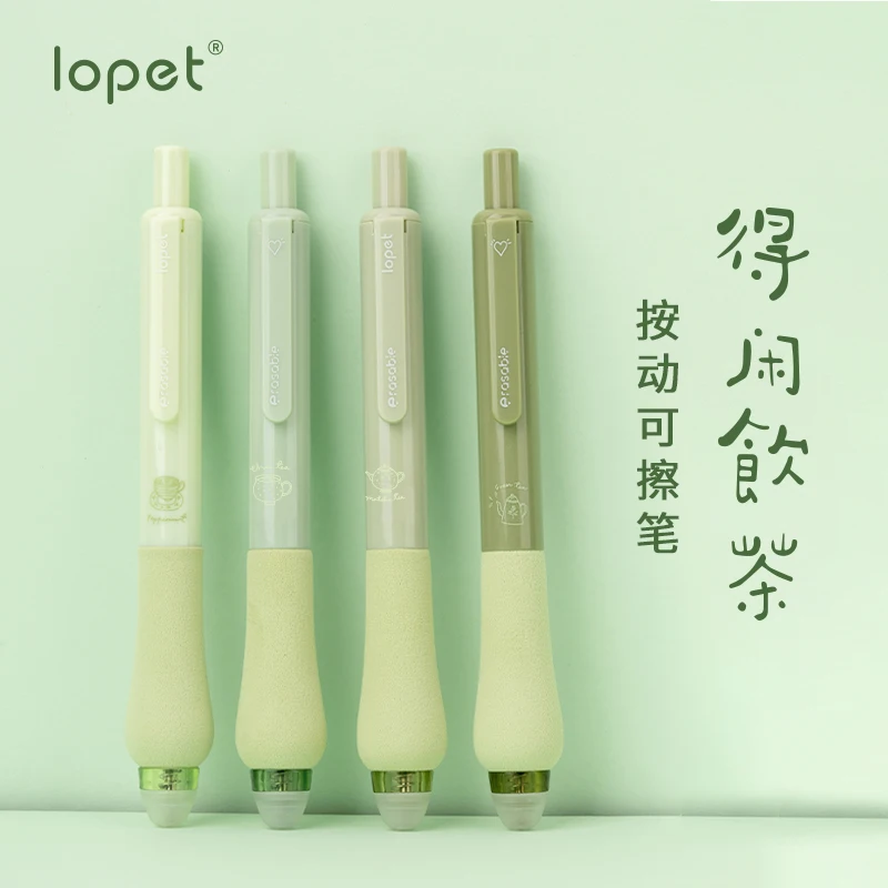 Matcha Erasable Pen Gel Pens 0.5mm Blue/Black Ink Pen Refill Set For School Supplies Student Writing Stationery Friction Pens