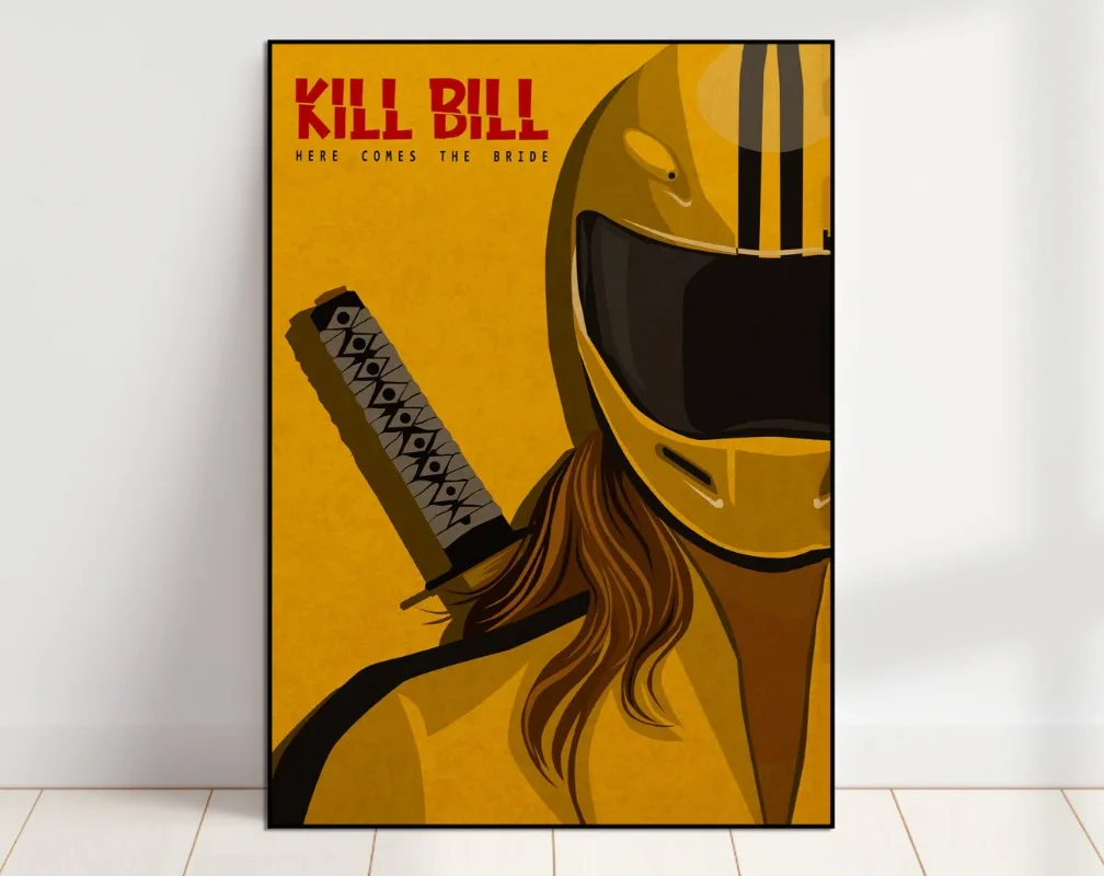 Kill Bill Classic Movies Poster Print Canvas Art Pictures Home for Living Room and Bedroom Wall Modern Decor Frameless