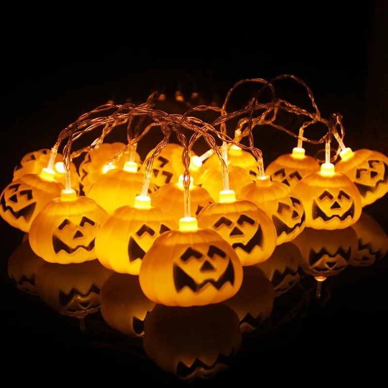 LED String Light para Halloween, Abóbora, Aranha, Bat Lamp, Horror Ghost, Festival, Jardim de Casa, Decoração de Festa, 150cm, 10LED