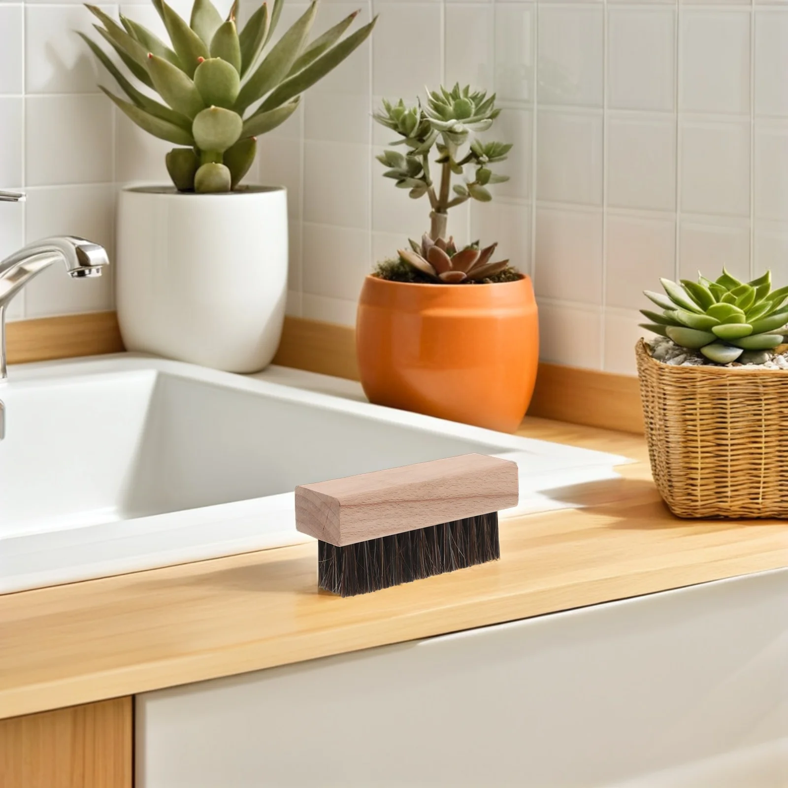 

3pcs Horse Hair Shoe Brush Set Natural Wood Handle Soft Bristles Boot Cleaning Brush for Shoes Dust Removal Tool PP