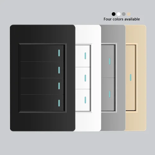 118 tipo Brasil Corea AU EE. UU. Interruptor de luz de pared estándar 16A Panel de PC encendido apagado 1/2/3/4/Gang interruptor de botón basculante de 2 vías