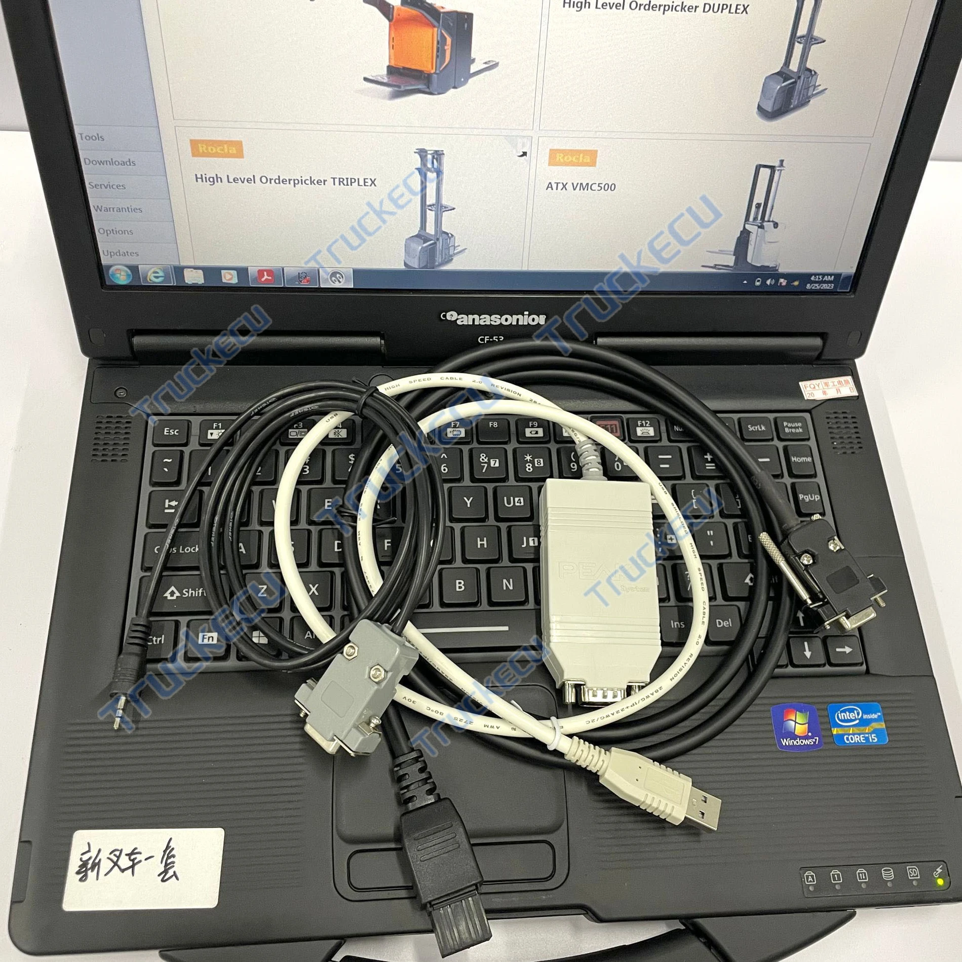 CF53 laptop for MITSUBISHI for cat Nichiyu Rocla UNICARRIERS TCM PCAN PEAK trucktool Forklift truck diagnostic tool