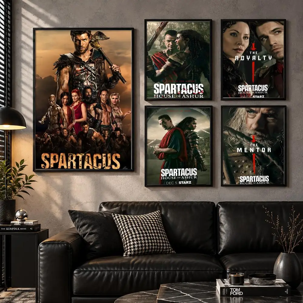 Spartacus Roman Gladiator Rebellion Historic Drama Poster Self-Adhesive Unframed Fashion Wall Prints for Office & Home Decor