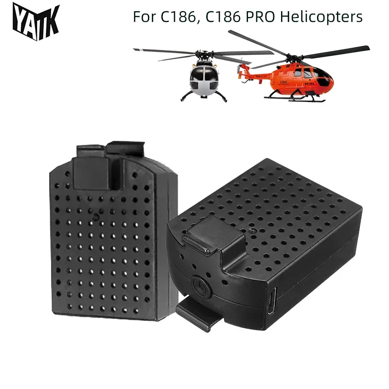 Replacement of BO-105, C186 Helicopters Battery 7.4V 350mAh Li-polymer Cells for C186 PRO Drone Accessories Parts