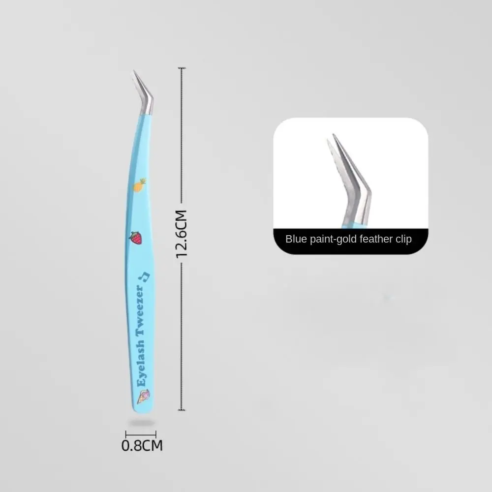 Fashion 7 Types False Eyelash Tweezers Stainless Steel Anti-static 3D Lashes Extension Tweezer Pincet Curved Strip Makeup Tools
