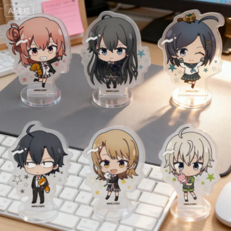 Anime My Youth Romantic Comedy Is Wrong, As I Expected HD Acrylic Stand Model Plate Cartoon Desktop Decor Cake Topper Gift 10CM