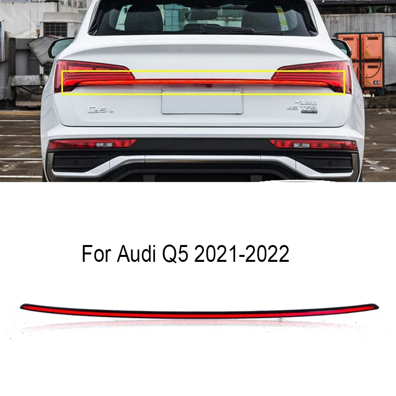 

1 комплект светодиодных задних фонарей для Audi Q5L 2021 2022 2023 2024 светодиодный динамический указатель поворота через задний бампер задний фонарь