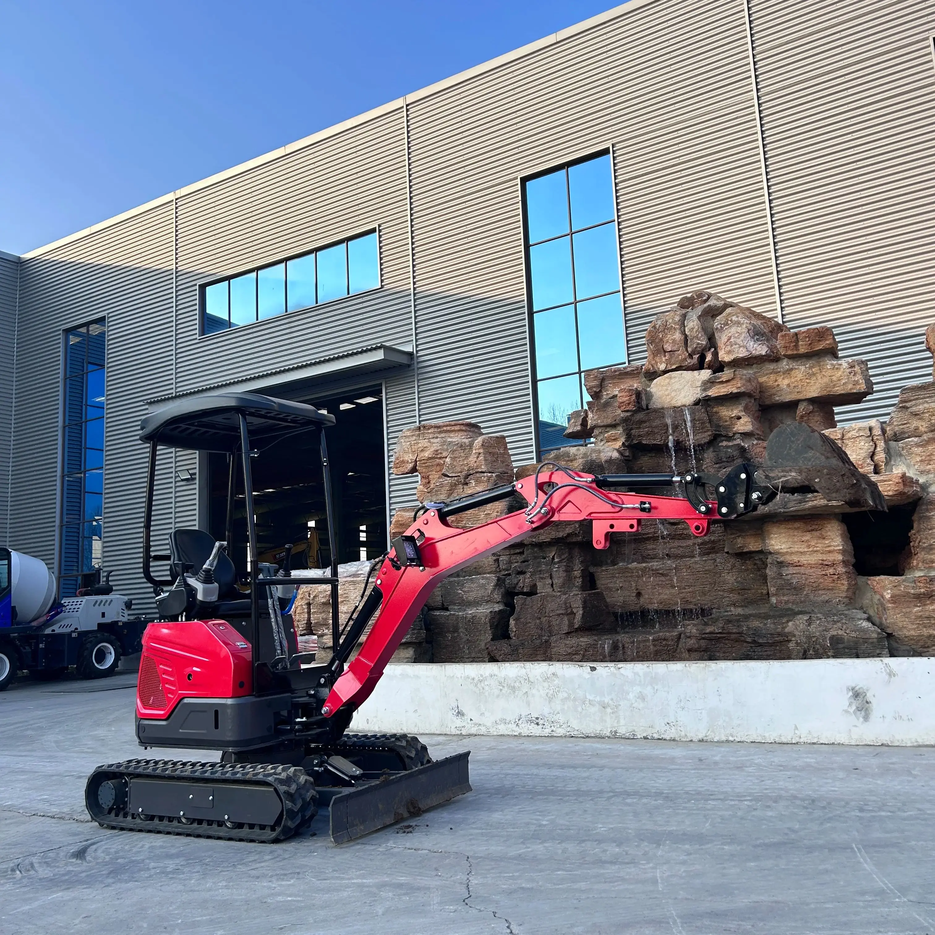 Excavator Mini 1.2-ton Compact Mini Excavator with Side Swing Function and Multiple Accessories