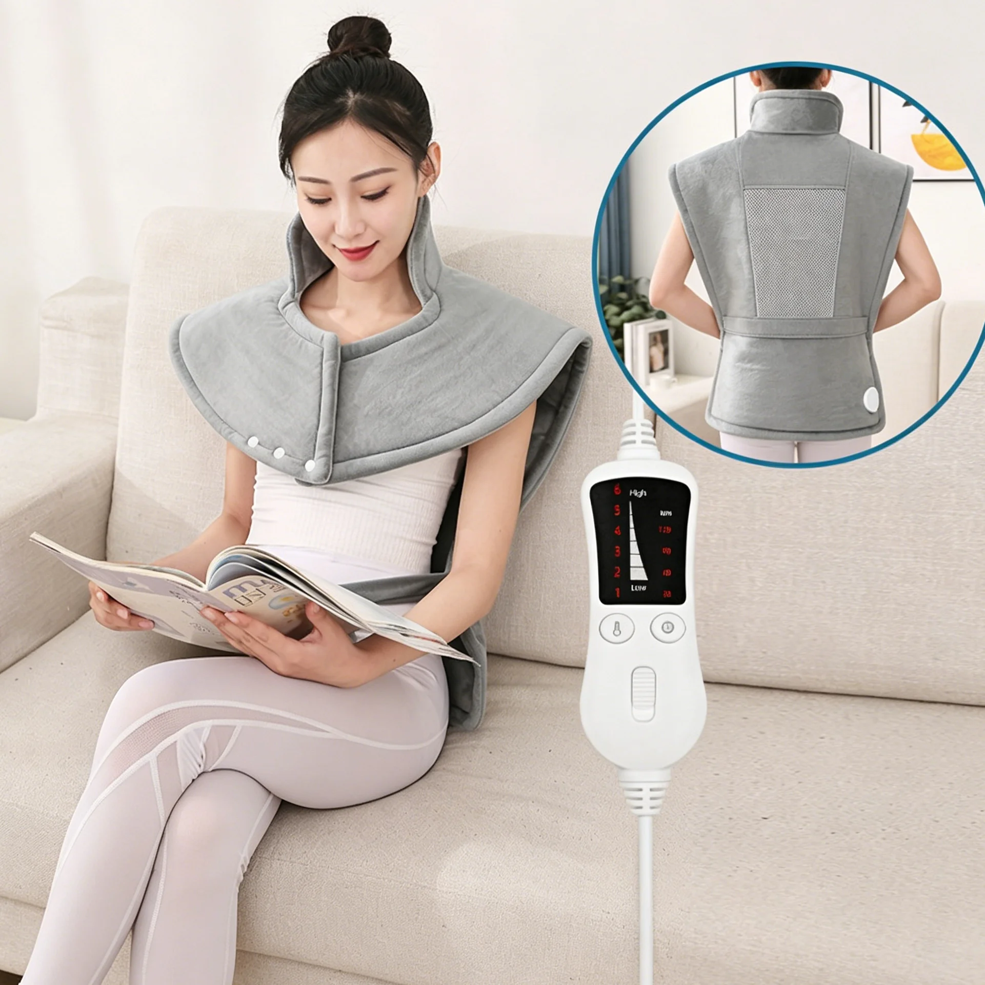 

Shoulder and neck hot compress electric blanket gravity heating shawl electric blanket washable automatic power-off heating pad