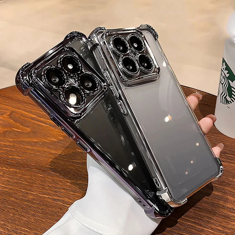 حافظة لهاتف Xiaomi Redmi 15 15C Note 15 13 Note 14 Pro Plus 13C 14C 4G 5G غطاء خلفي مطلي من السيليكون الشفاف المقاوم للصدمات #2