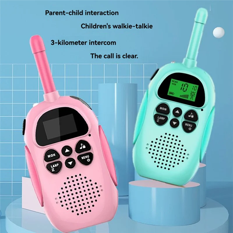 1 paar draadloze kindertelefoon Walkie Multi Walkie-Talkie Interactieve 3 km bereiktransmissie Kinderen