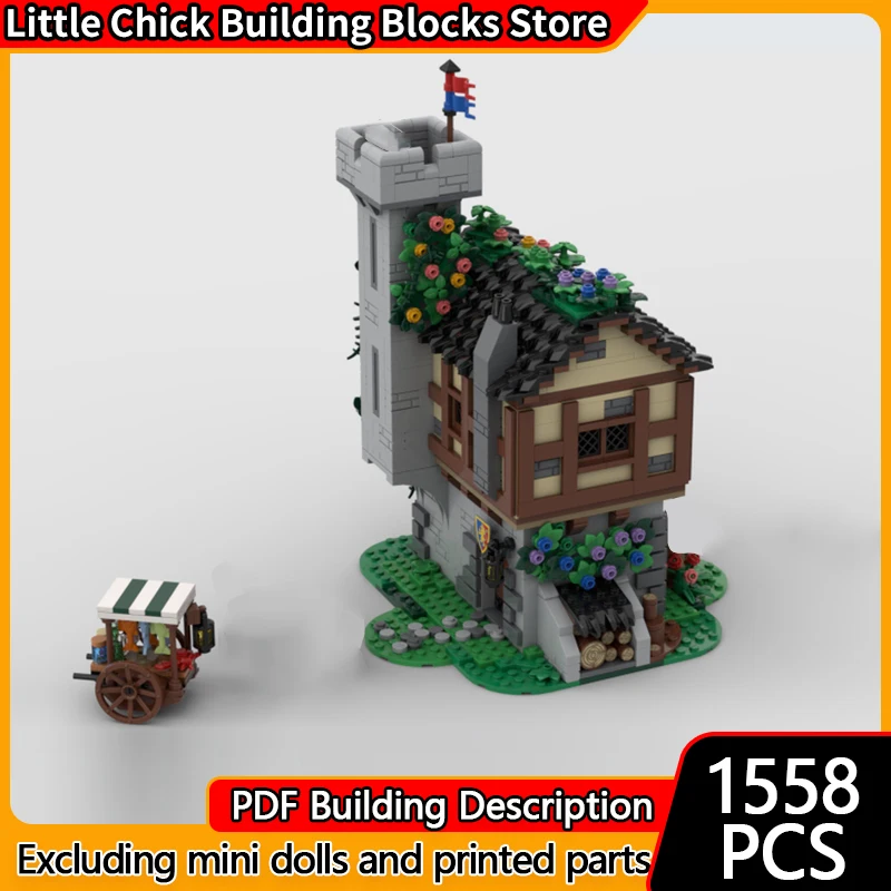 

Medieval Castle Model MOC Building Bricks Castle Outpost Base Modular Technology Children Holiday Gifts Assemble Toys Suit