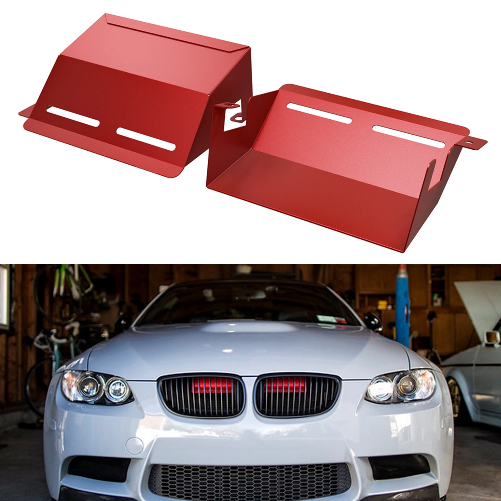 BEVINSEE Air Intake Scoops for BMW E90 E92 E93 335i 335xi N54 N55 Engine 2007 2008 2009 2010 2011 2012