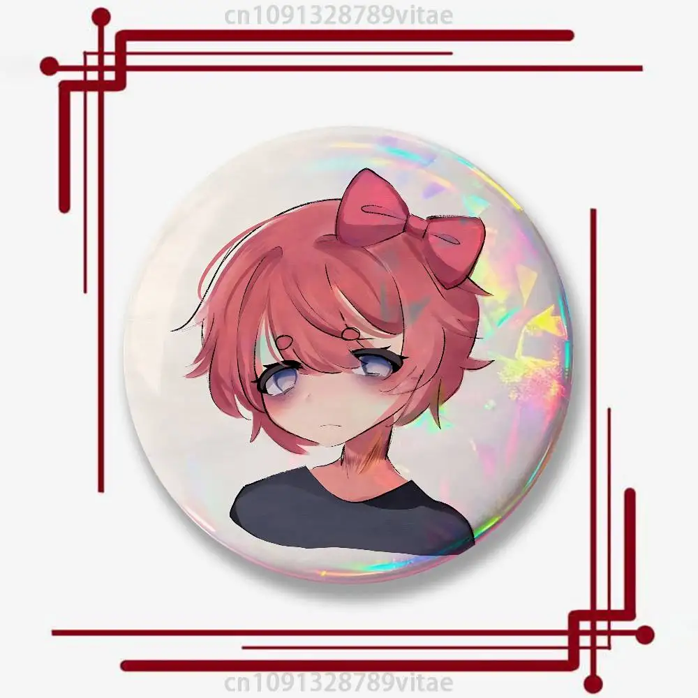 Niedliche S-Sayoris-S DDLC 25mm 75mm 44mm 58mm 32m Münzabzeichen, personalisierte handgefertigte runde Broschen, Anstecknadeln, Accessoires – Detail 16