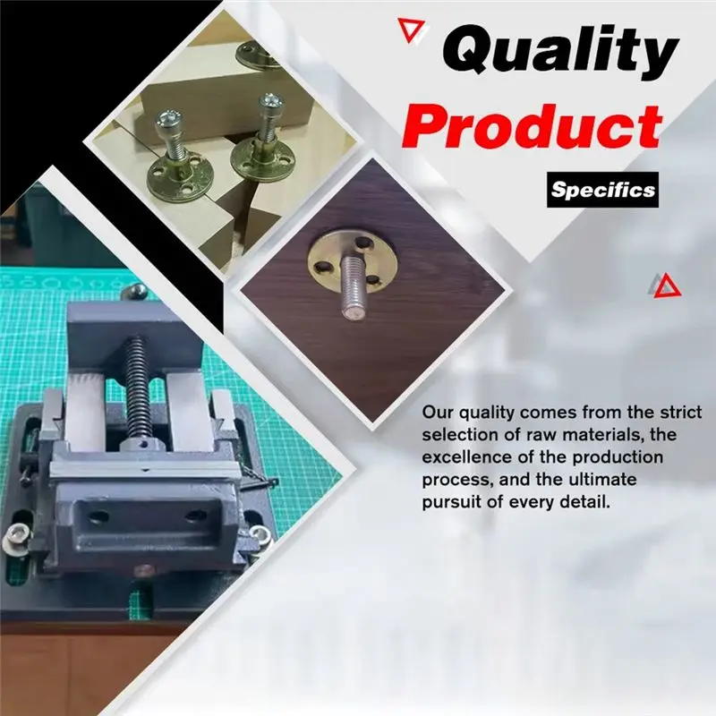A74E-M10 Iron Plate Nut Three-Hole Flange Nuts Coupling Thread Furniture Fastener Lock Sofa Accessory Fastener T Nuts