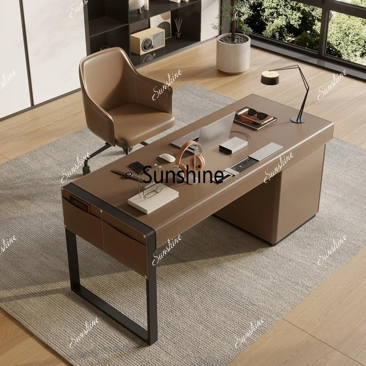 Italian Luxury High-End Minimalist Modern Home Bedroom Computer Desk Study Writing With Office Desks Feeling