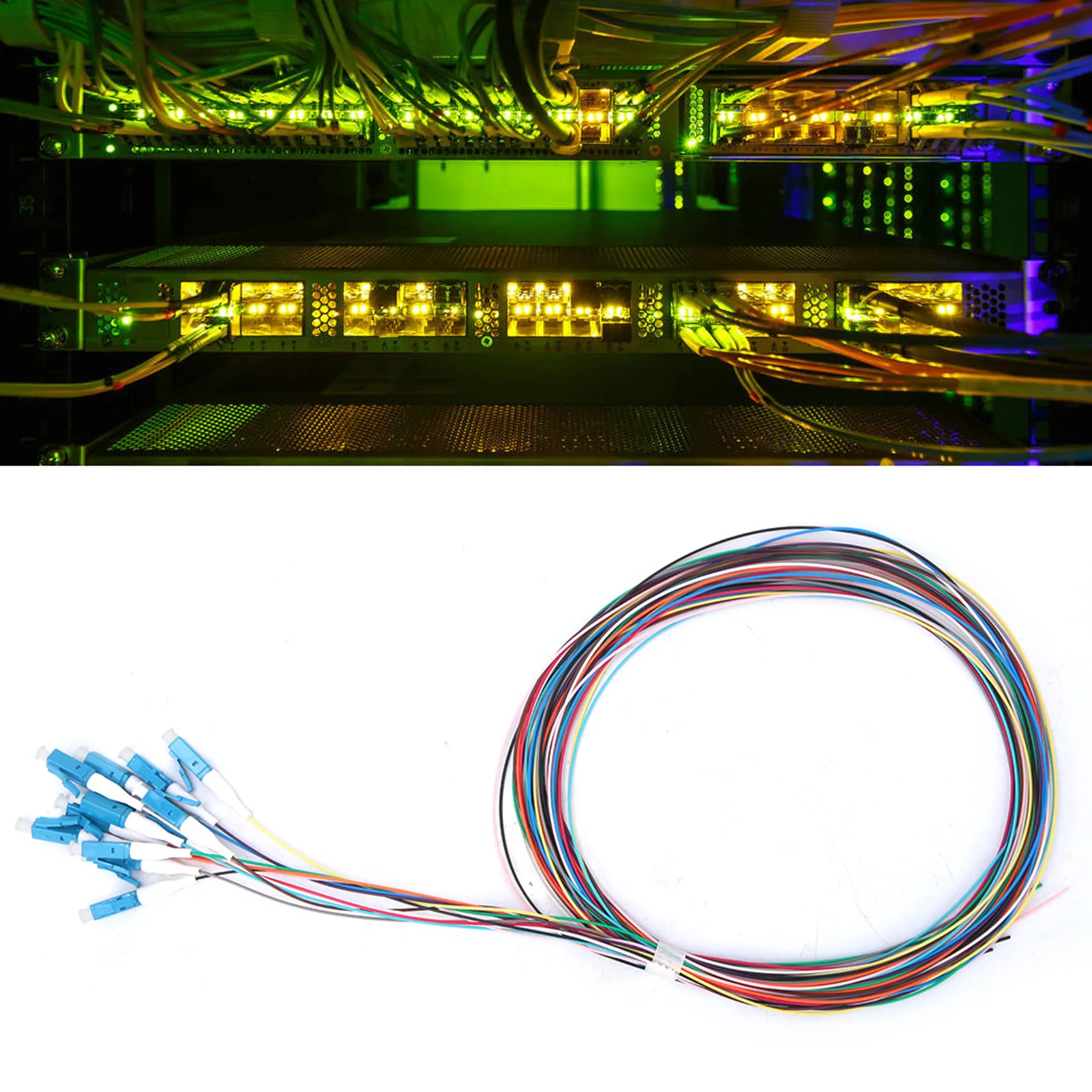 

Косичка 12-прядная оптическая косичка LC/UPC, одномодовая, с низкой вставленной потери, оптическая косичка длиной 1,5 м, LC-косичка