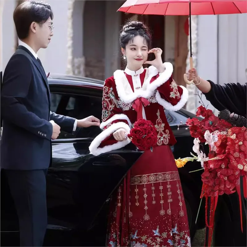 مجموعة سميكة جديدة من الفساتين على الطراز الصيني لتحميص #3