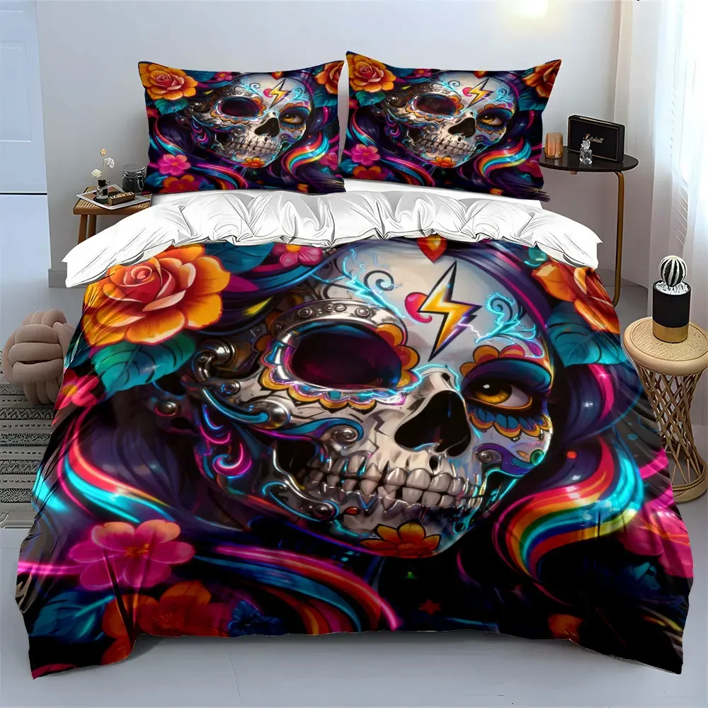 

Colorful Floral Art Decor Set Soft Comfortable Duvet Cover Bedding Set Included 1*Duvet Cover & 2*Pillowcases, gift