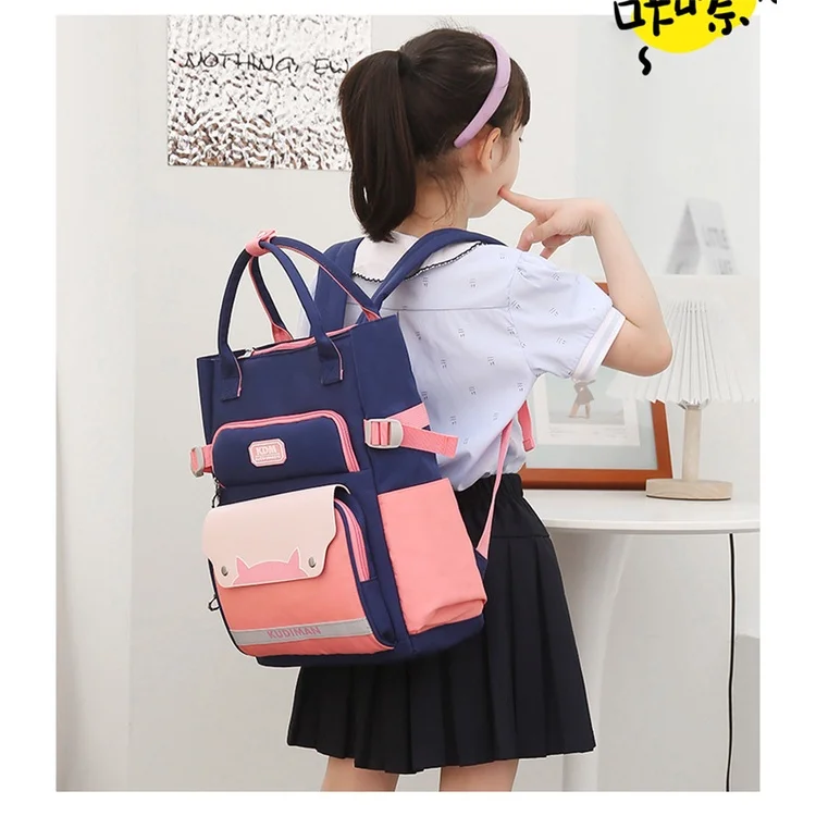 Bolsos Tutorial con paneles de moda para niños y niñas, mochilas de gran capacidad para estudiantes, bolso ligero Simple para niños