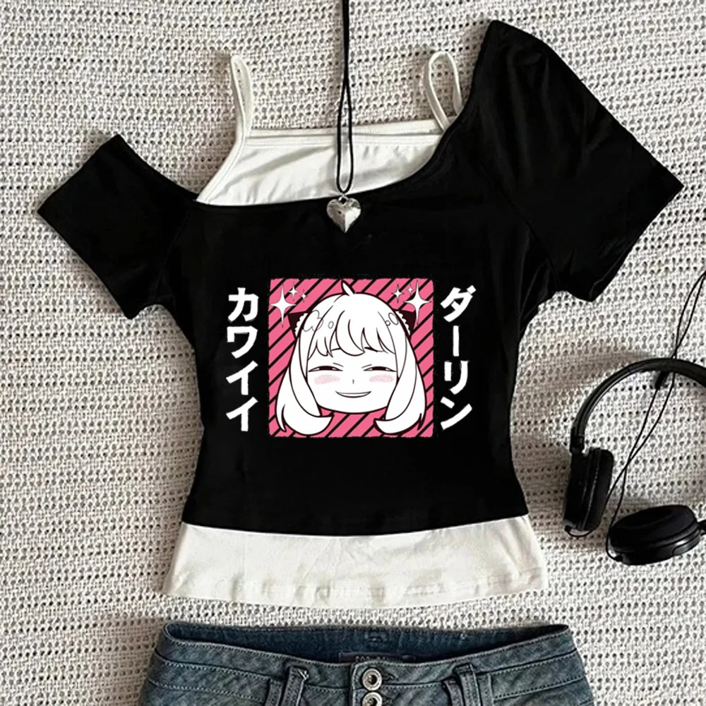 Spy x Family crop top teen japan cute japanese summer goth t shirt anime y2k goth summer scene