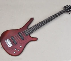 5 Strings 24 Frets Electric Bass with Active Circuit,Rosewood Fretboard,Custmizable