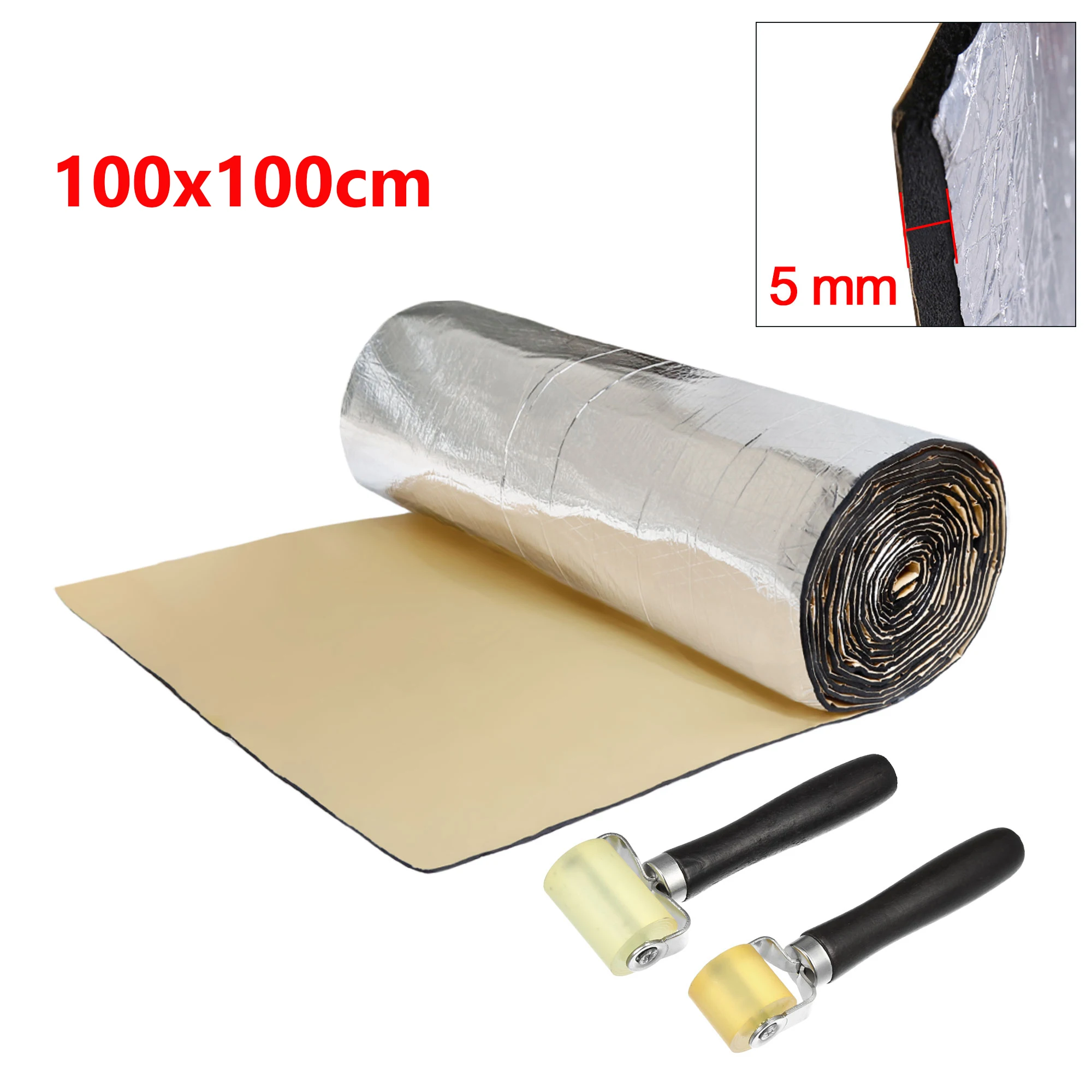 Uxcell Auto Schall-und Wärme isolation matte 5mm 6mm 10mm Aluminiums chaum Tür haube Motor Wärme isolierung Universal Autozubehör