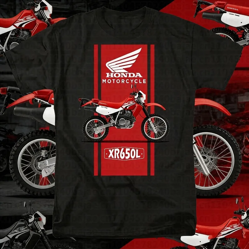 

Летняя футболка Honda Fashion Moto 2025-26 с графическим принтом, 100% хлопок, свободный крой, повседневная, удобная и дышащая