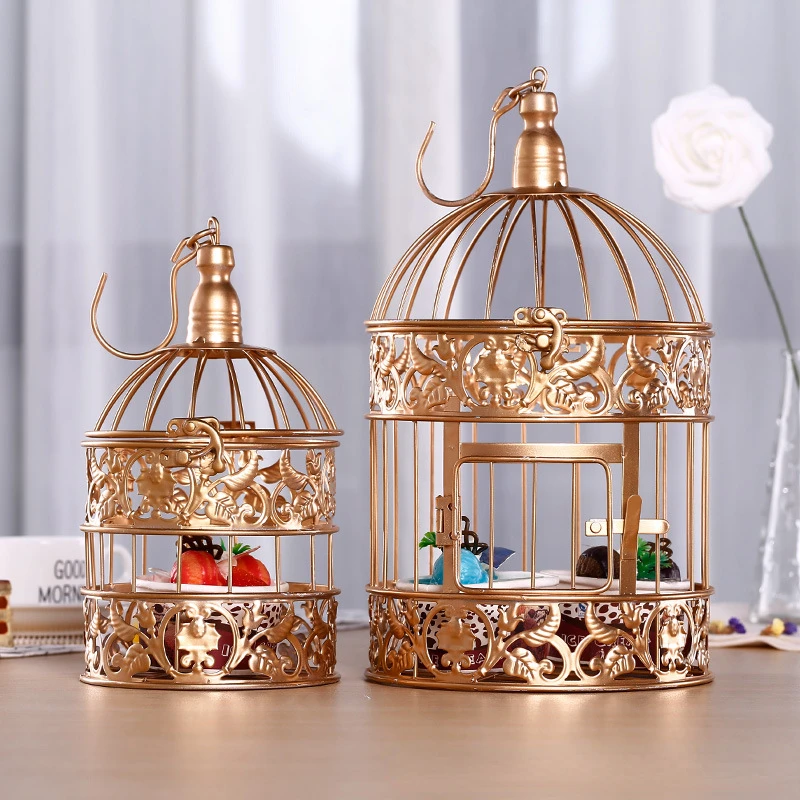 European-style Wrought Iron Decorative Birdcage Wedding Window Birdcage Ornaments Wedding Photography Props