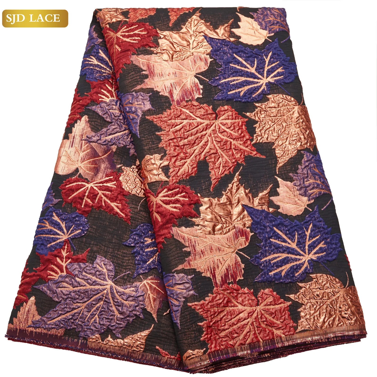 Sjd rendas mais recente tecido jacquard nigeriano brocado tecido de renda tissu africano tule renda líquida para as mulheres vestido de casamento festa a 2100