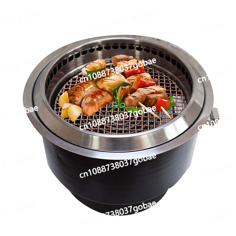 

Lower exhaust electric oven Commercial round electric heating tube barbecue grill Embedded