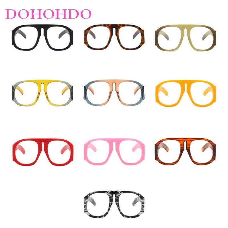 

Fashion Steampunk Pilot Oversized Frame Use Computer Anti-Blue Light Glasses For Women Men Luxury Brand Reading Optical Eyewear