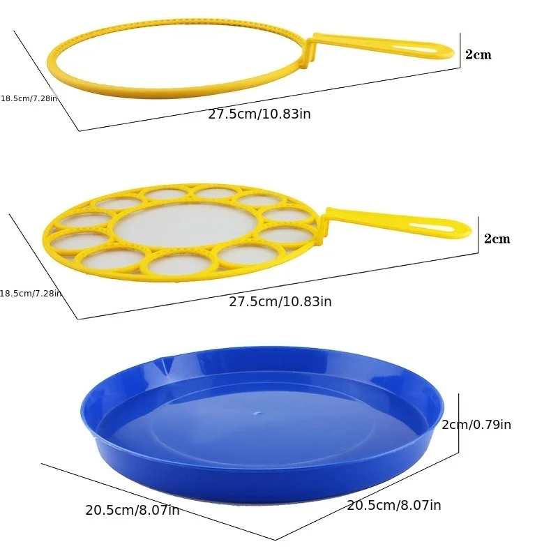 صانع فقاعات الصابون في الهواء الطلق آلة نفخ لوحة فقاعة الصابون الأزرق الداكن للأطفال هدية طبق كبير فقاعة مجموعة منفاخ #2