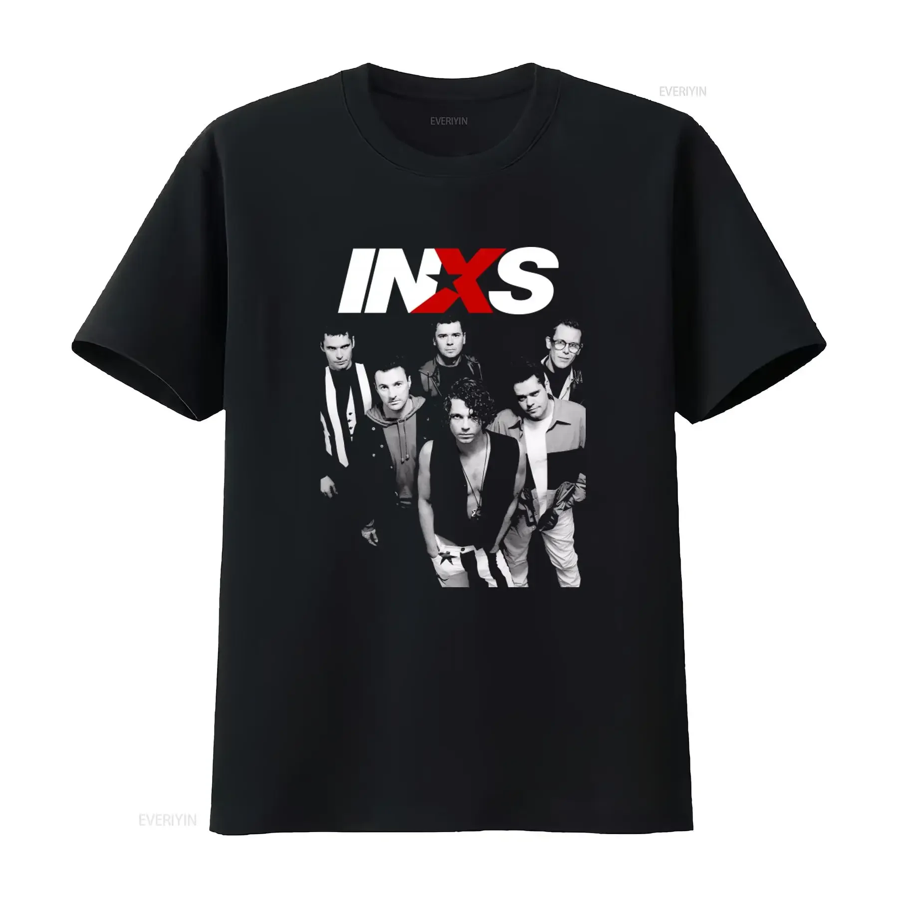 Cotton INXS Band T Shirt The Best of Album Design with Tim Farriss Kirk Pengilly Garry Gary Beers vintage Washed Slightly