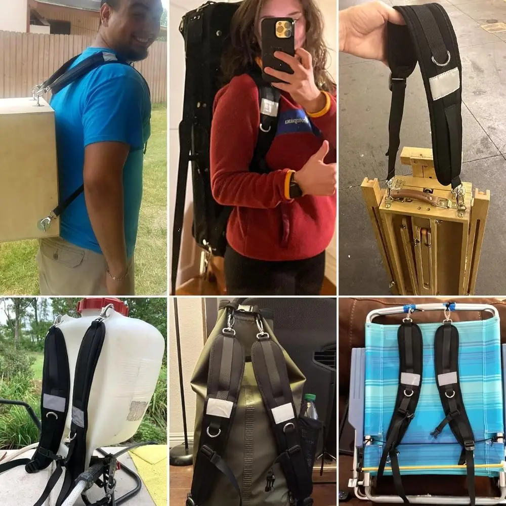 Bag Accessories Black Backpack Straps Oxford Cloth Shock Absorption Replacement Strap Bags Shoulder Strap Climbing Hiking