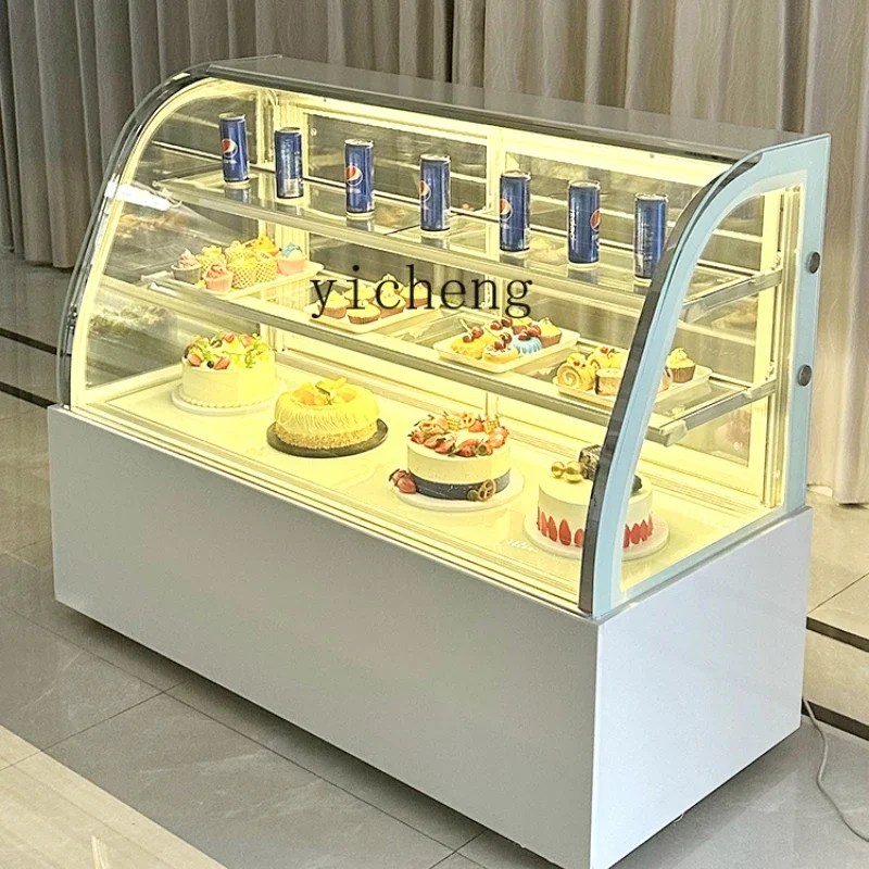 

Холодильный шкаф-витрина ZC для кондитерских изделий, коммерческий шкаф для хранения свежих фруктов, с воздушным охлаждением, с передней дверцей