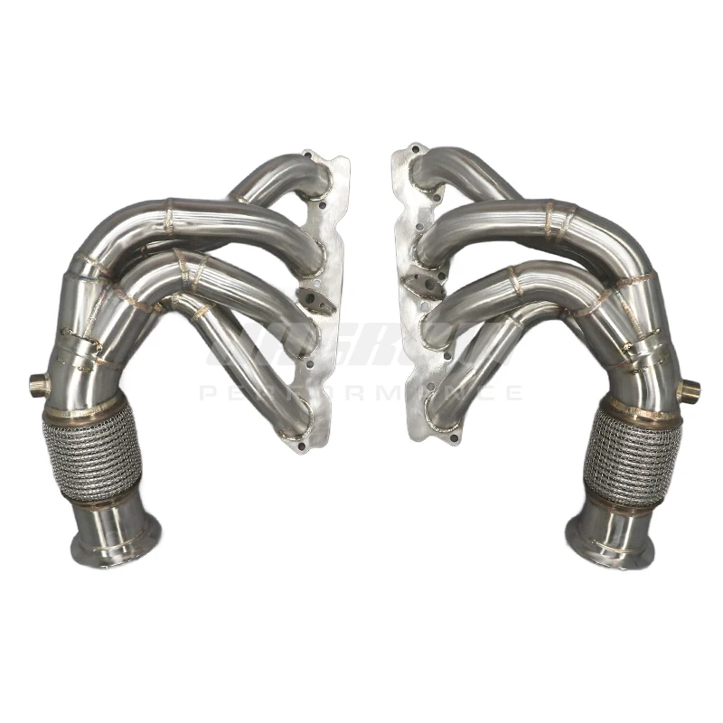 Colector de escape Jagrow con cabezal cepillado SS304 para 458 4.5L