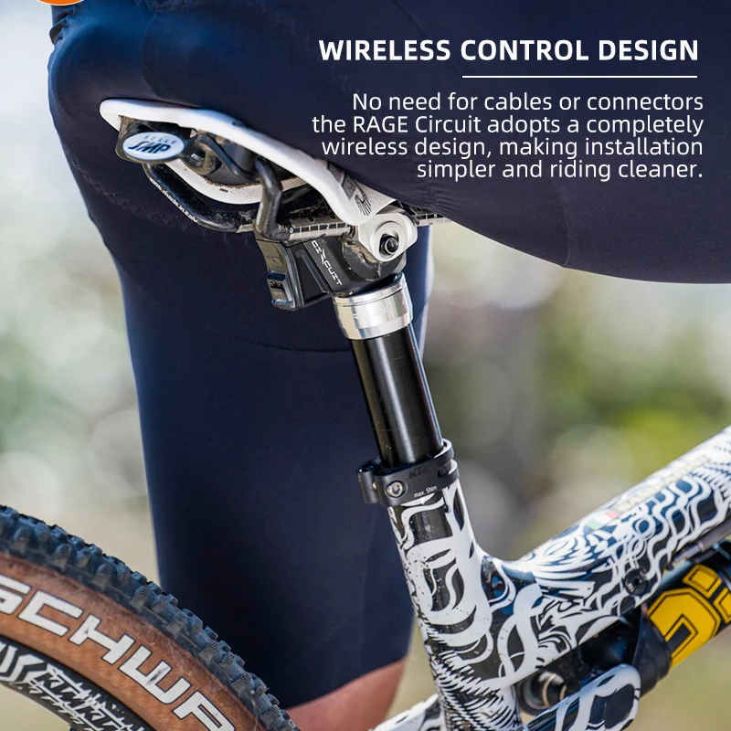 New Rage Circuit Remote MTB Dropper Seatpost Including Battery Automatic Rising-lowering Travel 125mm EXA Bike Seatpost