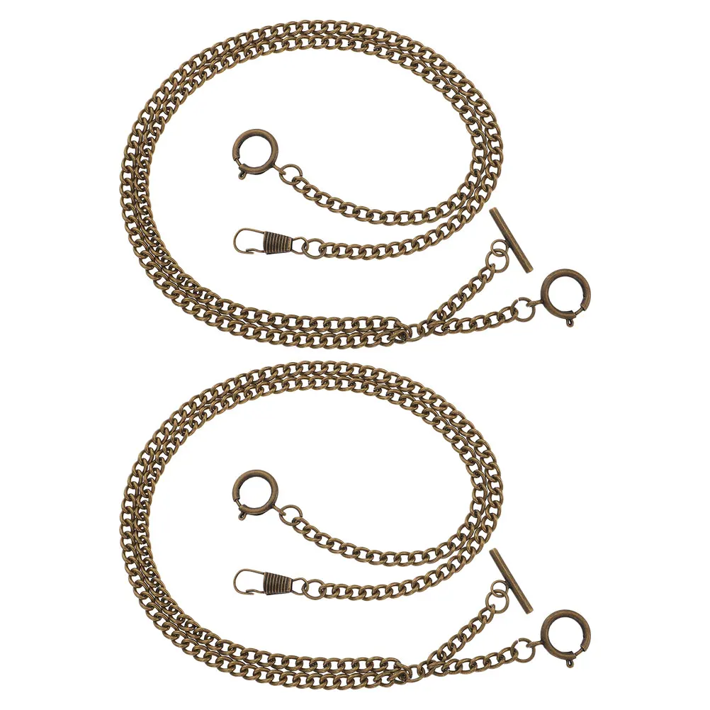 

2pcs Pocket Watch Chain Metal Chain Wallet DIY Golden Women Vintage Accessories Secure Classic