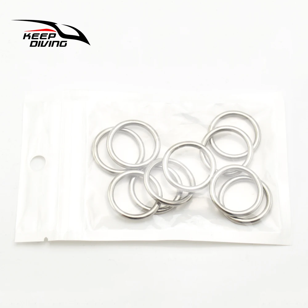 10 PCS 20MM 316 Stainless Steel Welded Durable Round O Rings BCD Accessories Diving Equipment