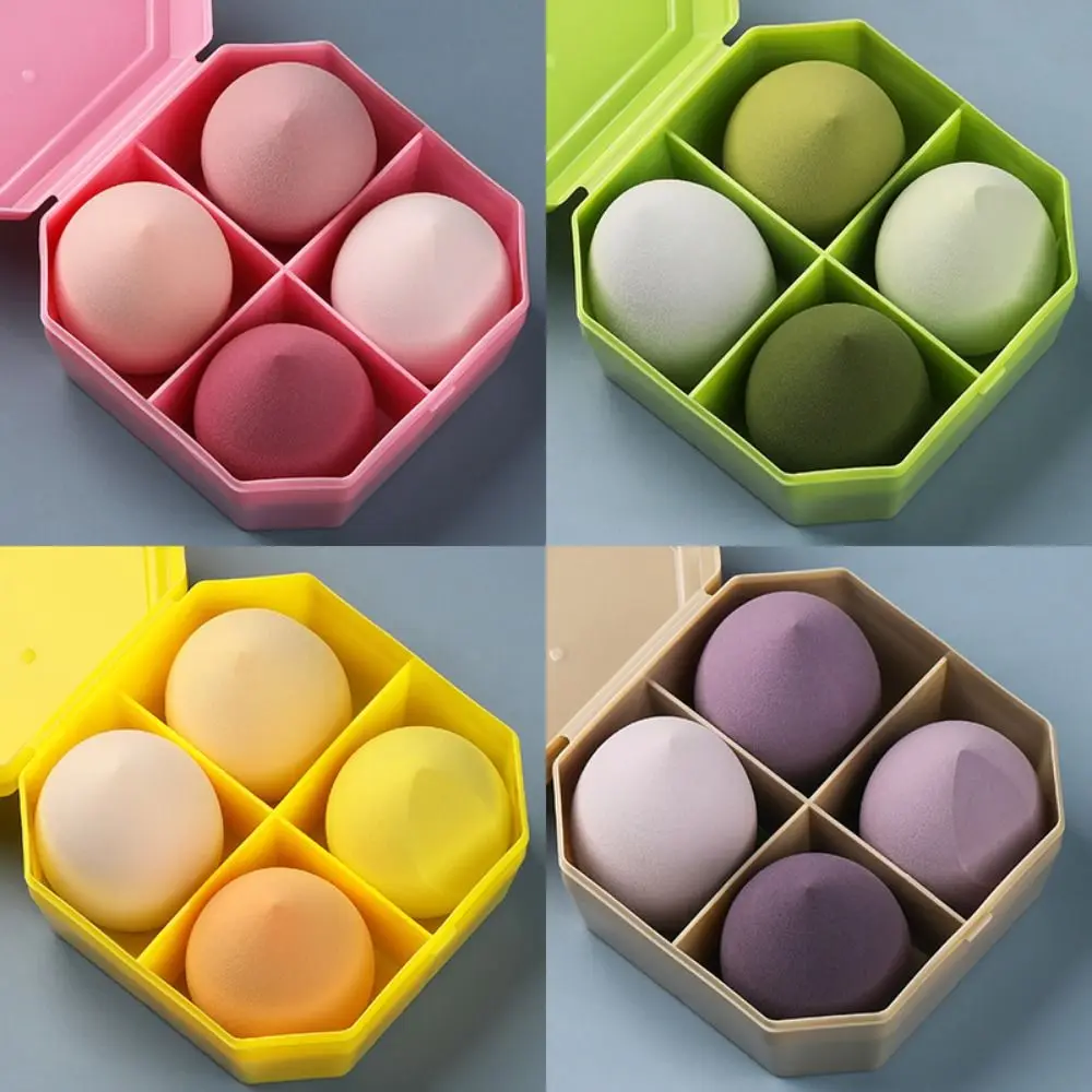 4/6PCS Multi-color Make-Up Poederdons Droog en Nat Gebruik Zacht Waterdruppel Bladerdeeg Hoge veerkracht Accessoires Schuine Spons Bladerdeeg