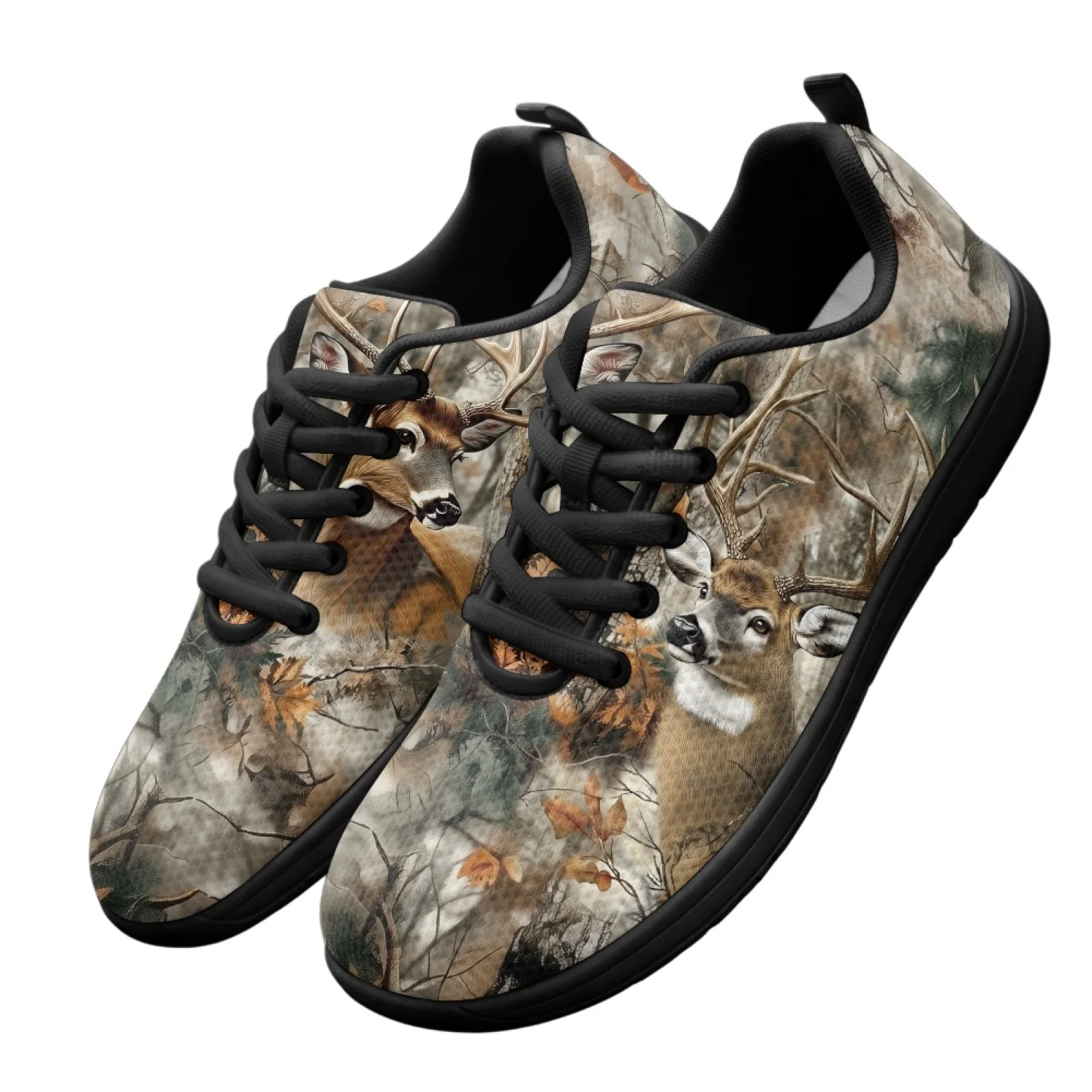 PENSTROLL Forest Camo Barefoot Sneakers Walking Shoes for Mens Breathable Men's Athletic Work Shoe