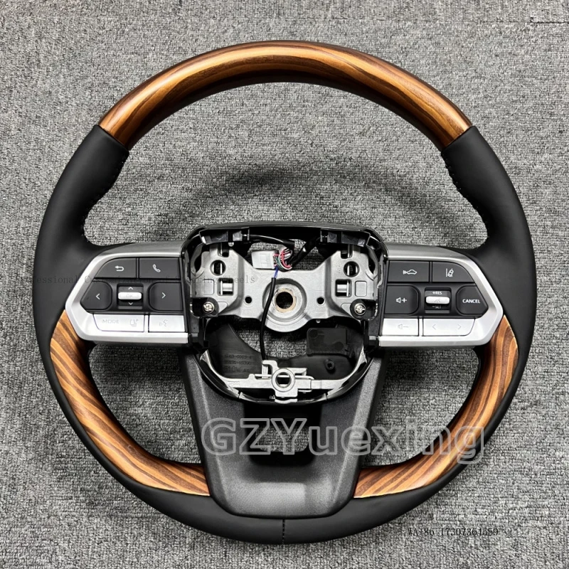 Peach Wood Steering Wheel for Toyota Landcruiser LC300 LC200 LC79 Hilux Car Auto Accessories Leather