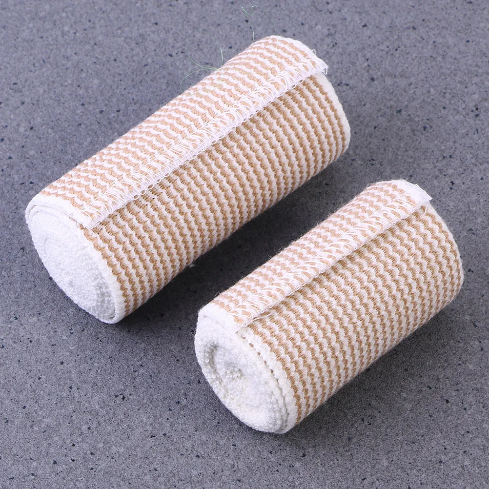 

Рулон бежевого хлопкового компрессионного бинта 10смx4.5м с застежкой-липучкой для повседневного использования и поддержки при спортивных травмах