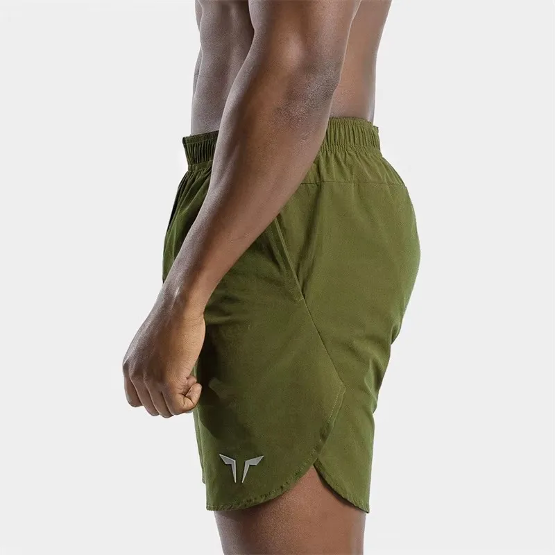 double-deck fitness sports shorts men summer slim quick-dry breathable woven Shorts Men's sweatpants training gym running shorts