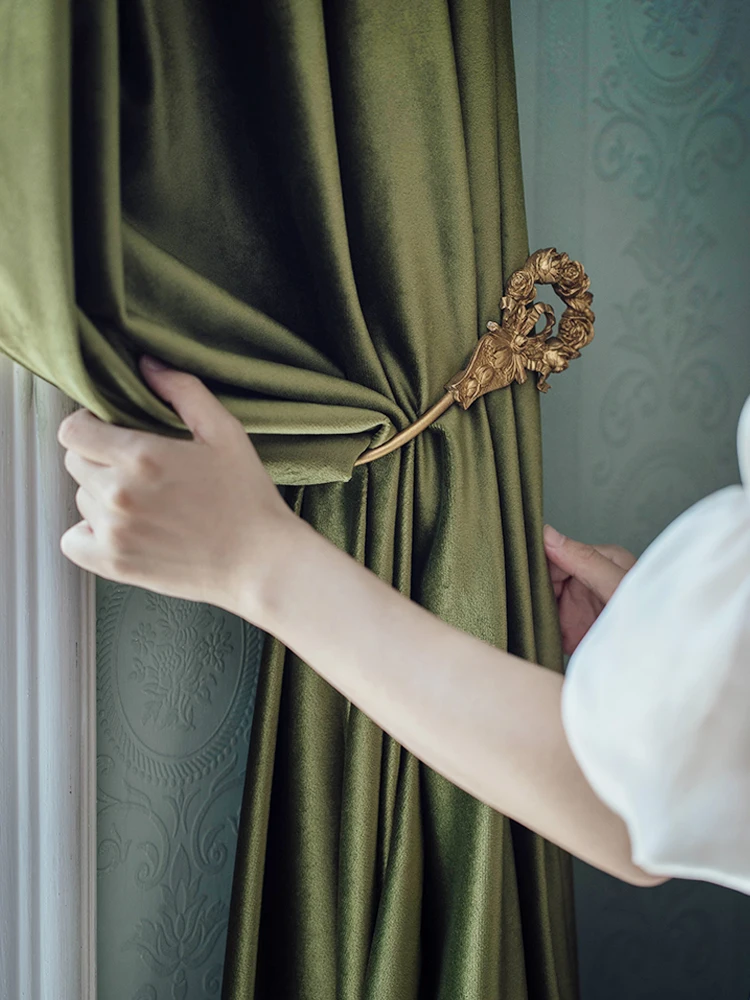 

French curtain hook gold alloy wall decorative photo homestay retro curtain