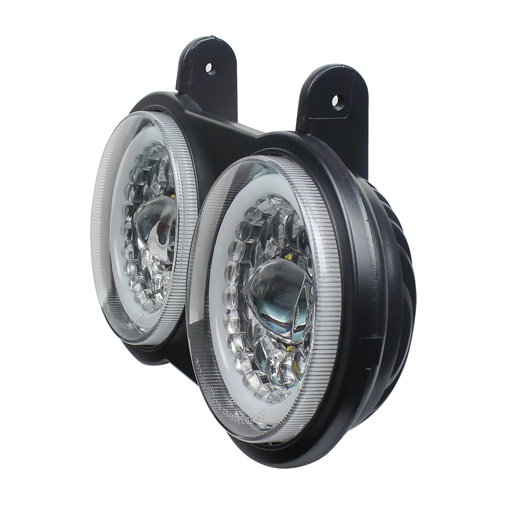 Motorcycle LED Headlight For Buell XB Model 2003-2010 Dual Headlights With Halo DRL