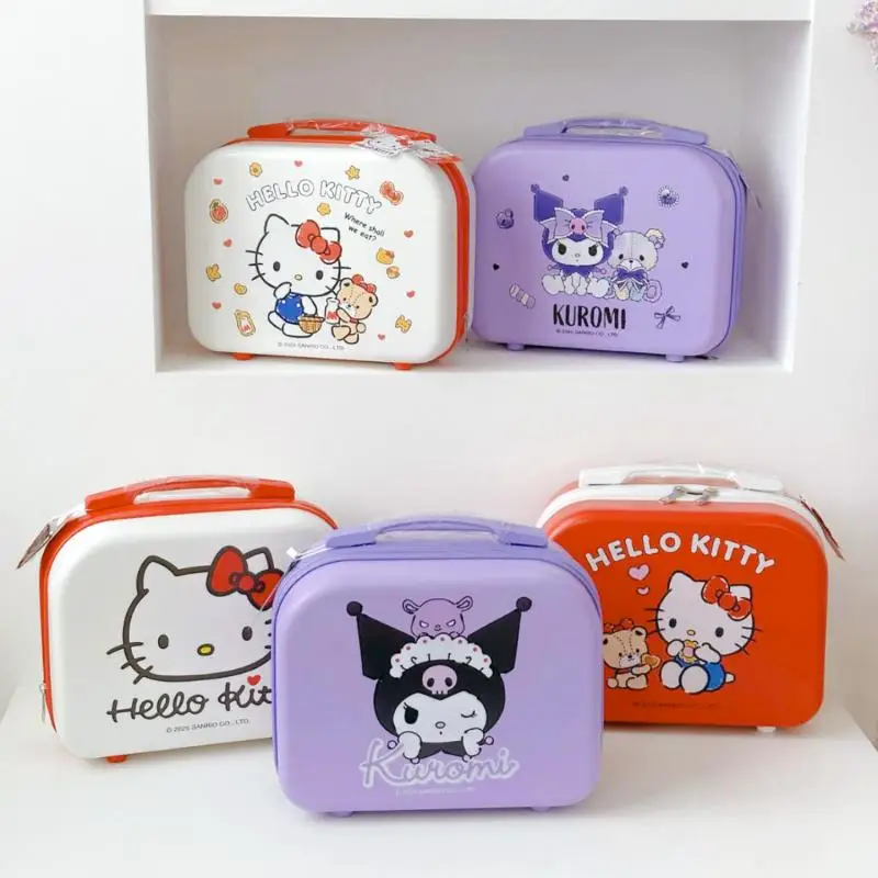 

Anime Cartoon Sanrio Hello Kitty Kuromi Storage Box Fashion New Cute Mini Travel Box Multi functional Makeup Box gift for girls