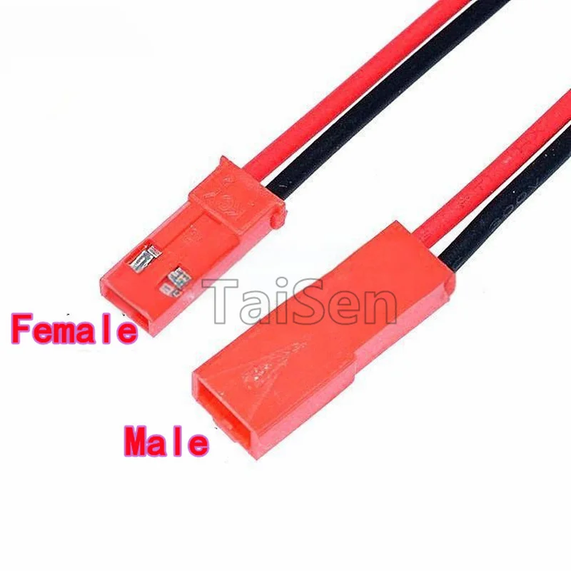 2 Pairs (2pcs male and 2pcs female) JST Plug-in Wires 2P Connection Cables 10cm 20cm 30cm LED Male-Female Plug 2P One End Tinned