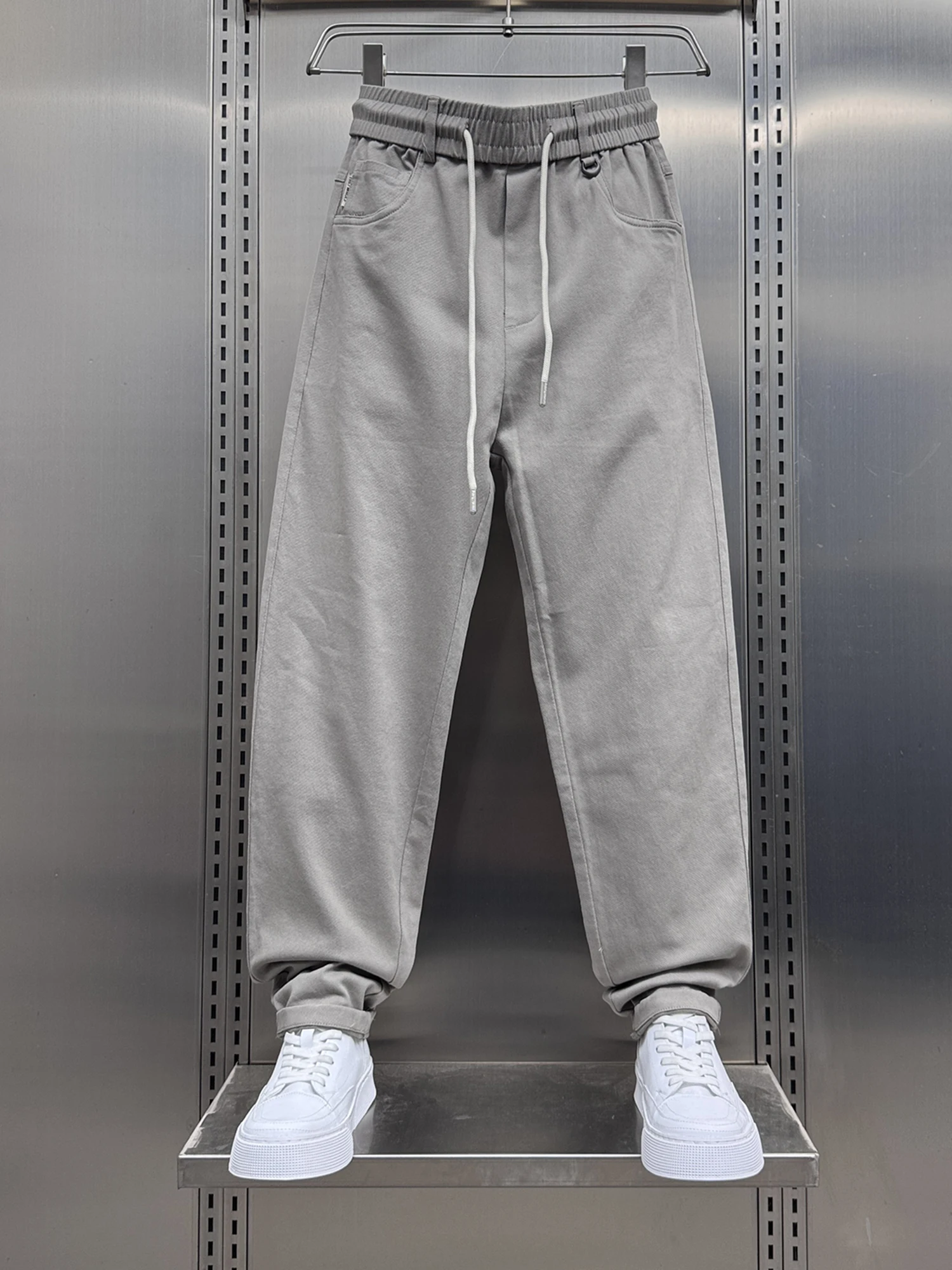 

Модные повседневные брюки для мужчин, свободные прямые брюки, однотонные спортивные штаны, осенняя новинка, размер M, Faion